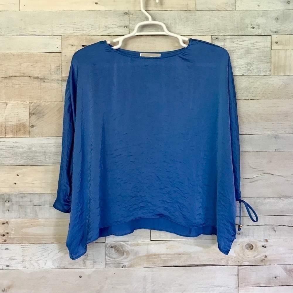 NEW Michael Kors Blue Kimono Sleeve Blouse XS